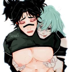 boy boyfriends choso_(jujutsu_kaisen) choso_kamo mahito_(jujutsu_kaisen) man_boobs nonconsensual two_boys yaoi