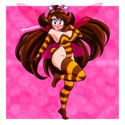 bee bee_girl big_breasts brown_hair pose susiehatter voluptuous_female
