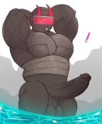 bara big_pecs erect_penis erection gay penis robot slurpjunkk swimming