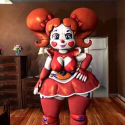 3d ai_generated circus_baby circus_baby_(fnaf) clothed five_nights_at_freddy's five_nights_at_freddy's:_sister_location self_upload sexbot_circus_baby solo standing