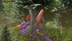 activision anthro ass big_breasts big_butt big_penis breasts corrupt_cynder cynder dragon dragonaurix duo enjoying fangs female female_on_feral feral forest genitals hand_on_leg hand_on_thigh hi_res horn looking_down male male/female mythological_creature mythological_scalie mythology nipples penis plant scalie sex size_difference spread_butt spreading spyro spyro_the_dragon tail tattoo teeth the_legend_of_spyro thick_thighs tongue tongue_out tree