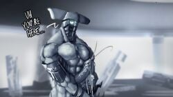 abs bara cum ejaculation exactlyexact gay male male_only masturbation mithrix_(risk_of_rain) muscular muscular_anthro muscular_male muscular_thighs risk_of_rain risk_of_rain_2 solo