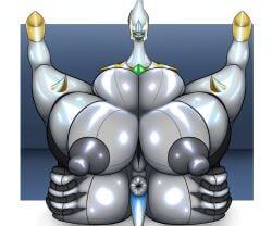 animatronic arceus ass_bigger_than_head ass_grab cluff cluffcluff1 fembot giant_breasts giantess nintendo pokemon pokemon_(species) robot robot_humanoid robot_joints robotization shiny_skin