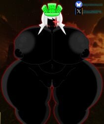 1female 1girls 1x1x1x1 1x1x1x1_(forsaken) betrayed_1x1x1x1 black_body breasts female forsaken_(roblox) hyper nipples nude nude_female pussy roblox roblox_game robloxian sqube tagme thick_thighs white_hair