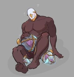 after_birth bonus_page cuddling gabriel_(ultrakill) good_end grey_background implied_pregnancy mayternity motherly nearly_nude new_blood_interactive no_sex no_visible_genitalia petting sigmaslacefront simple_background ultrakill virtue_(ultrakill) wholesome