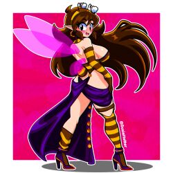 bee bee_girl big_breasts brown_hair looking_back strutting susiehatter voluptuous_female