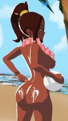 3d ass ass_focus beach cum cum_on_ass cum_on_body dark-skinned_female dark_skin fire_emblem fire_emblem_engage gunchapred nude nude_female reds_light_district source_filmmaker tagme timerra_(fire_emblem) volleyball