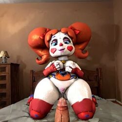 3d ai_generated big_penis circus_baby circus_baby_(fnaf) five_nights_at_freddy's five_nights_at_freddy's:_sister_location looking_at_penis nude penis round_2 self_upload sexbot_circus_baby sitting