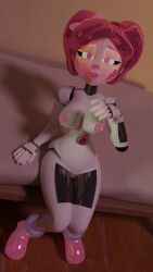 3d 3d_render animatronic animatronic_female animatronic_girl baby_(fnafsl) bed bedroom blender blender_(software) blender_cycles circus_baby circus_baby_(fnaf) five_nights_at_freddy's five_nights_at_freddy's:_sister_location fnaf fnafsl full_body fully_naked fully_nude happy hat_o8 looking_at_viewer model naked naked_female nude nude_female pink_eyes pink_hair pink_nipples pink_vagina pose posing robot robot_girl scottgames sister_location sitting_on_bed solo solo_female white_body