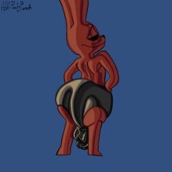 adultpartypunch bulge damian_(zoophobia) featureless monobutt rubber rubber_clothing shiny shiny_clothes toony zoophobia