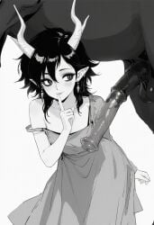 ai_generated balls female horse horsecock monochrome penis petite_female sanyasralker zoophilia