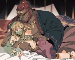 dark-skinned_male dark_skin ganondorf ganondorf_(tears_of_the_kingdom) gay gerudo_set_(zelda) light-skinned_male light_skin link link_(breath_of_the_wild) link_(tears_of_the_kingdom) male male/male male_only rani_grb size_difference tears_of_the_kingdom the_legend_of_zelda the_legend_of_zelda:_breath_of_the_wild the_legend_of_zelda:_tears_of_the_kingdom twink twink_and_daddy