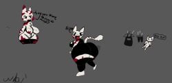 absurd_res ambiguous_gender anonymous_artist anthro ass big_breasts big_butt blood blood_on_clothing bodily_fluids breasts clothing cum cum_stain disembodied_hand excessive_cum excessive_genital_fluids featureless_breasts featureless_crotch female genital_fluids hi_res humanoid hyper legwear simple_background solo stockings tail thick_thighs token_(femtanyl)