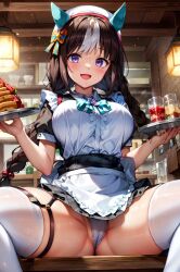 ai_generated animal_ears cygames dmm_games doujin fictional_product hokko_tarumae_(umamusume) japan_umamusume_training_schools_and_colleges nsfw seductive sensitive tagme tracen_academy umamusume umamusume_pretty_derby umsk unofficial waitress_uniform うましこ ウマシコ