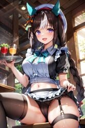 ai_generated animal_ears cygames dmm_games doujin fictional_product hokko_tarumae_(umamusume) japan_umamusume_training_schools_and_colleges nsfw seductive sensitive tagme tracen_academy umamusume umamusume_pretty_derby umsk unofficial waitress_uniform うましこ ウマシコ