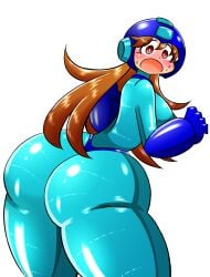 1girls bodysuit huge_ass large_breasts mega_man mega_man(classic) mega_man_(character) more_at_source roco_(sulfer-kokegitsune) rule_63 sulfer-kokegitsune tagme