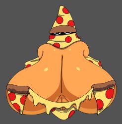 1girls 2023 big_breasts bikini breasts cheese cleavage faceless_female female gigantic_breasts grey_background huge_breasts hyper_breasts large_breasts looking_at_viewer mature_female nsfwoaf obscured_face orange_skin pizza pizza_bikini pizza_tower pizzard solo solo_focus top_heavy wizard wizard_hat