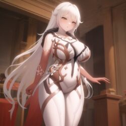 1girls 2023 ai_generated asmoday_(genshin_impact) big_ass big_butt bodysuit clothed clothing genshin_impact gloves hi_res highres huge_breasts human large_breasts light-skinned_female light_skin long_hair looking_at_viewer tavern thick thick_thighs thighs white_hair wide_hips yellow_eyes