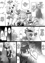 2boys 2girls aether_(genshin_impact) barbara_(genshin_impact) barbara_ga_venti_ni_netorareru barbara_pegg barbatos cheating cuckold drunk english_text fourth_descender fuzume genshin_impact manga netorare nun text venti_(genshin_impact)