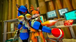 3d 3d_(artwork) abs anthro ass balls big_breasts blue_body boiboi9999 breasts canid canine chaos_emerald clothing digital_media_(artwork) duo female fox gem genitals gloves handwear humanoid juicyducksfm looking_pleasured machine male male/female mammal metal_sonic metal_sonique miles_prower nipples nude open_mouth passbass penetration penis pussy robot sega sex sonic_(series) sonic_the_hedgehog_(series) source_filmmaker tails tails_the_fox ymbpa5475