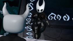 1girls 1other 3d areolae big_breasts black_body breasts clothes_on_floor completely_nude completely_nude_female female front_view full_body hollow_knight hornet_(hollow_knight) ironhawk looking_at_each_other naked naked_female nipples nude nude_female protagonist_(hollow_knight) pussy