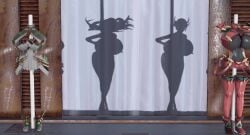 3d animated ass barefoot bouncing_breasts breasts completely_nude completely_nude_female dancing female female_only full_body huge_breasts long_hair mythra naked naked_female no_sound nude nude_female pole pole_dancing pyra shadow short_hair silhouette ss_sakuya_ss tagme video xenoblade_(series)