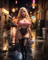 1girls ai_generated ai_hotties blonde_hair curvaceous curvy_body curvy_female female_focus female_only huge_breasts long_hair looking_at_viewer seductive_look stable_diffusion voluptuous voluptuous_female