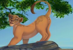 anatomically_correct anatomically_correct_genitalia anatomically_correct_pussy animal_genitalia animal_pussy disney felid feline_genitalia feline_pussy female feral genitals hailberry hi_res lion mammal pantherine presenting presenting_hindquarters pussy raised_tail sarafina solo tail the_lion_king