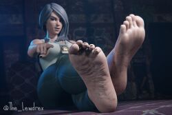 1girls 3d alternate_version_available barefoot blender bottomwear clothed clothing detailed_background dirty dirty_feet dominant dominant_female epic_games feet female female_focus female_only flatfoot foot_fetish foot_focus fortnite highres lewdrex light-skinned_female light_skin long_hair looking_at_viewer pants pointing presenting presenting_feet shirt sitting soles solo solo_focus topwear watermark