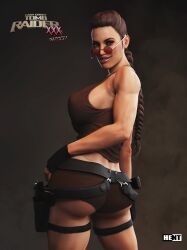 1girls 3d ass athletic athletic_female big_ass big_breasts bottom_heavy breasts british british_female brown_hair busty curvaceous curvy curvy_figure digital_media_(artwork) european european_female female female_focus female_only fit fit_female hent hips hourglass_figure huge_breasts human lara_croft lara_croft_(angelina_jolie) lara_croft_(classic) large_breasts large_thighs legs light-skinned_female light_skin lips looking_over_eyewear looking_over_glasses looking_over_sunglasses lower_body mature mature_female red-tinted_eyewear solo sunglasses thick thick_legs thick_thighs thighs tinted_eyewear tomb_raider top_heavy upper_body voluptuous waist wide_hips