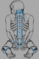 animated_skeleton back_view bound_ankles bound_wrists completely_naked completely_nude kneel monochrome naked nude sacrum_lacing safetytrance sans sans_(undertale) skeleton solo sweat tied_up undead undertail undertale undertale_(series)