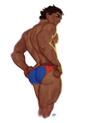 1boy 1male abs ass bara biceps david_talaski gay hi_res highres hispanic hispanic_male male male_focus male_only marvel miguel_o'hara muscular muscular_male solo solo_male spider-man spider-man:_across_the_spider-verse spider-man_(series) spider-man_2099 underwear