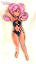 3d 3d_(artwork) body_pillow desti_(smg4) octoling_girl one-piece_swimsuit pink_hair smg4 wing_fury