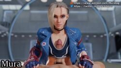 3d animated athletic_female blender cammy_white human light-skinned_male mura_tpg naizuri naizuri_under_clothes no_sound paizuri paizuri_under_clothes partial_male partially_clothed pov small_breasts street_fighter tagme titfuck titjob video