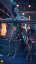 1futa 1girls 3d blender cum cyberpunk_2077 female_on_futa ferdinand_(artist) futanari handjob panam_palmer v_(cyberpunk_2077) valerie_(cyberpunk_2077)