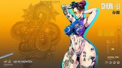 chun-li defaultz_17 licking_lips street_fighter street_fighter_6 sunglasses tagme tattoo tattoos thong