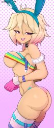 aitrellos big_ass big_breasts bikini bikini_bottom bunny_ears choker fortnite highwire_(fortnite) looking_at_viewer skimpy skimpy_clothes tagme