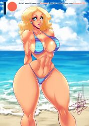 1girls artist_signature ass big_breasts bikini bikini_bottom bikini_top blonde_hair breasts bubble_ass bubble_butt bust busty cleavage disney disney_channel earrings female female_only henrik-drake hhammerh hips hourglass_figure kim_possible large_breasts legs lips lipstick long_hair looking_at_viewer mature mature_female rsahnp seductive signature solo solo_female swimsuit swimwear tara_(kim_possible) tara_king thick_legs thick_thighs thighs thong_panties voluptuous waist watermark wide_hips