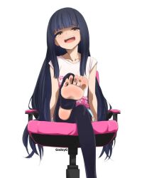 amber_eyes arms ass breasts eyes face feet felipe_godoy female flat_chest full_body hair humanoid laughing legs limbs long_hair original original_character petite soles toes