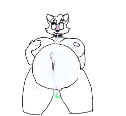 ahe_gao anthro aroused aroused_face ass belly big_belly big_breasts blush bodily_fluids breasts choker close_to_bursting digital_media_(artwork) drooling expansion female fur genital_fluids genitals hose hose_inflation inflation jewelry liquid_inflation looking_pleasured mammal necklace nipples nude pussy saliva sillyman357 simple_background solo stretch_marks water water_inflation