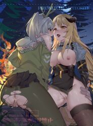 1boy 2023 2girls ahe_gao antlers arknights ass bare_shoulders beard big_ass big_breasts big_butt big_thighs bisexual bisexual_(female) blonde_hair blush bonfire breasts breasts_out bubble_ass bubble_butt busty butt campfire camping clothed cum cum_in_pussy cum_inside curvaceous curvy deer_antlers deer_girl demon_girl demon_horns doctor_(arknights) eating_pussy elbow_gloves female_on_top fire firewatch_(arknights) forest giant_breasts girl_on_top gloves green_eyes hi_res hongbaise_raw horns horny interspecies jacket kissing large_ass large_breasts large_butt large_thighs leggings licking_pussy light-skinned_female light_skin long_hair long_sleeves looking_pleasured low-tied_long_hair massive_breasts massive_butt massive_thighs meteorite_(arknights) naughty_face naughty_smile nipples no_panties open_mouth oral orgasm orgasm_face outside partially_clothed pine_tree pleasure_face ponytail pussy pussy_juice riding riding_penis saliva saliva_string saliva_trail seesaw_position short_hair sitting_on_person skirt steam steaming_body straight sweater thick_ass thick_thighs thigh_grab thighhighs thighs threesome tongue tongue_out torn_clothes turtleneck turtleneck_sweater vaginal vaginal_penetration vaginal_sex very_long_hair voluptuous waist wasp_waist white_hair wide_thighs yellow_eyes