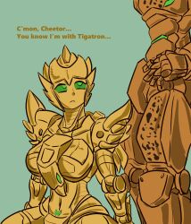 1boy 1girls airazor armor armored_female cheetor cybertronian dialogue eukarian female honooafterdark imminent_cheating imminent_netorare imminent_ntr imminent_oral male maximal maximals netorare ntr robot robot_girl text transformers transformers_rise_of_the_beasts