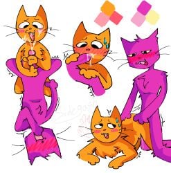 2boys adult blowjob blush cat_ears cats comedy cum cum_drip cum_in_mouth cum_on_body deep_blush doggy_style feral feral_on_feral fur gay gay_anal gay_blowjob gay_domination gay_sex gripping_thighs handjob male orange_cat paul purple_cat sam shaking sidegash sloppy sloppy_blowjob sucking sucking_off sucking_penis swallowing sweat sweating trembling trembling_legs vein whiskers