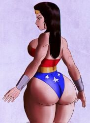 1girls 2020s 2026 2d 2d_(artwork) ass big_ass blue_eyes cheesecakevalentine_(artist) dc dc_comics diana_of_themyscira diana_prince female female_only light-skinned_female light_skin masochistmaverick png solo thick_ass thick_thighs wonder_woman wonder_woman_(series)