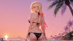 1girls ai_generated ass big_ass big_breasts bikini blonde-haired_female blush breasts closed_mouth cute cute_face duo female female_focus kitagawa_marin large_breasts light-skinned_female light-skinned_male male marin_kitagawa multicolored_hair my_dress_up_darling nipples pink_eyes pussy sexy sexy_pose sono_bisque_doll_wa_koi_wo_suru standing yellow_hair