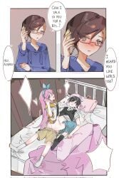 aubrey_(omori) kim_(omori) omori speech_bubble sunny_(omori) tagme ze_yi8473
