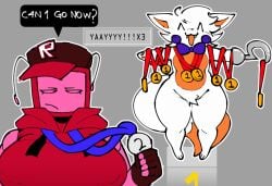1boy 1girl 2d five_nights_at_freddy's five_nights_at_freddy's:_sister_location fnaf forsaken_(roblox) gungaporno idk_what_to_tag_it lolbit_(fnaf) lolbit_(frickbears) roblox roblox_game robloxian tagme veeronica veeronica_(forsaken)
