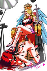 ass_up big_breasts bondage clothed_female_nude_female defeated erza_scarlet fairy_tail foot_fetish foot_on_head heroine heroine_in_trouble kiria_(fairy_tail) kiriaart leash mind_break mind_control pathetic_female petplay red_hair slave throne tongue_out triumph_pose