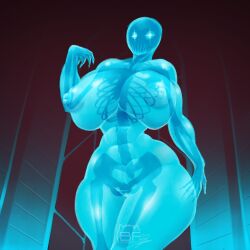 1girls 2025 2_eyes 2d abs areolae artist_signature background blue_body blue_skin borisfed breasts breasts_bigger_than_head clawed_fingers claws color cowboy_shot cyan_body digital_media_(artwork) female female_only glistening glistening_body glowing_eyes hairless hourglass_figure humanoid hybrid looking_at_viewer mouthless mouthless_female naked naked_female nipples no_mouth nude nude_female see-through see-through_body shiny_eyes skeleton solo solo_female thick_thighs thighs toned toned_body toned_female translucent translucent_body visible_skeleton