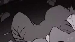 1boy 1girls alien animated city creature cum_inside defeated defeated_heroine exhausted imminent_attack kicking no_sound offering outdoors panting protecting restrained sex slug tagme tentacle video